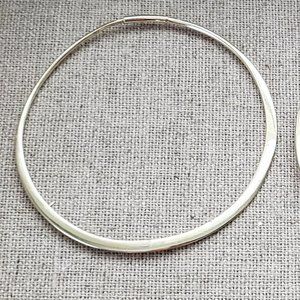 BananaRepublic Gold Plated 2.5" Flat Hoop Earrings